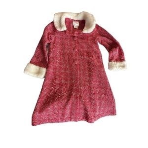 Dollie and Me Sparkly Christmas Red Jacket size 6X